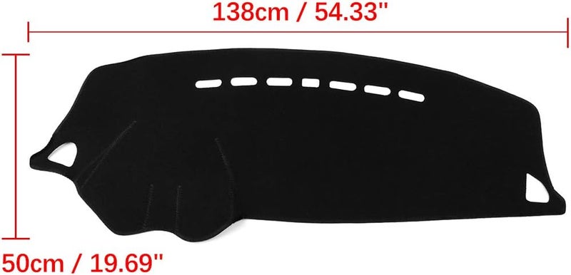 X AUTOHAUX Nonslip Black Dashboard Cover for Mitsubishi Lancer EX (2008-2017) - Image 2