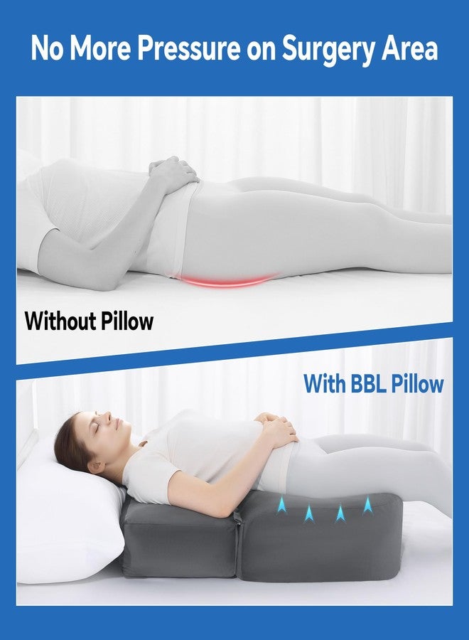 HOMBYS Extra Long BBL Pillow After Surgery for Sleeping & Sitting, Brazilian Butt Lift Pillow with Extended Back Support, BBL Chair with Hole, Mixed Filling (High-Density Foam + Soft Shredded Fill) - Image 5