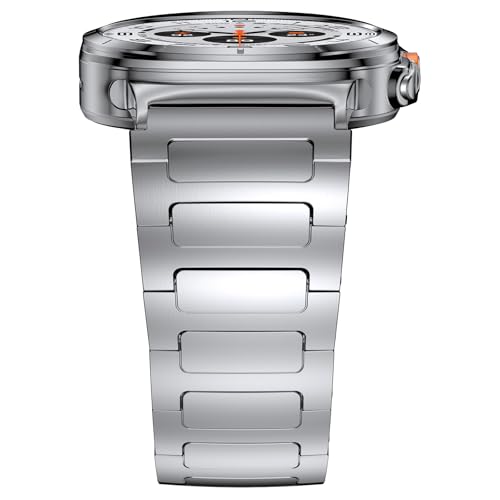 PanPinnacle Stainless Steel Band Compatible with Galaxy Watch ultra 2/1 Bands 47mm (2025/2024),No Gap Business Metal Replacement Strap for Men Samsung Galaxy watch 8/7 Ultra Band (Silver) - Image 2