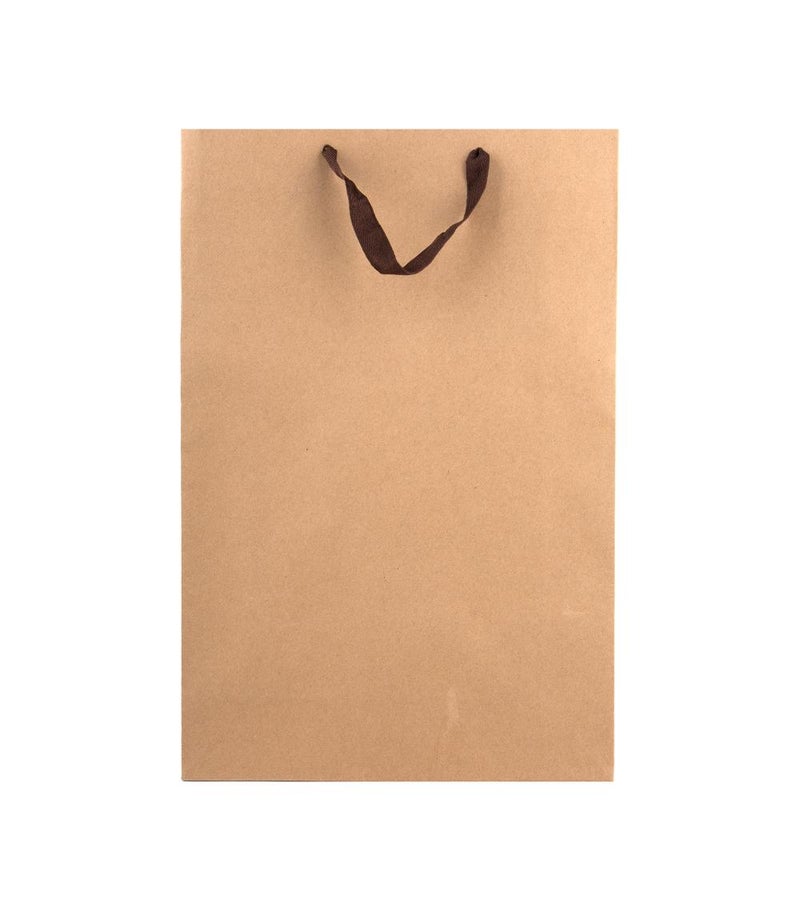 Daiso Kraft Paper Bag, Brown, 52.73 x 39.62 x 11 cm, Large Eco-Friendly Shopping & Gift Carry Bag with Strong Handles - Image 1
