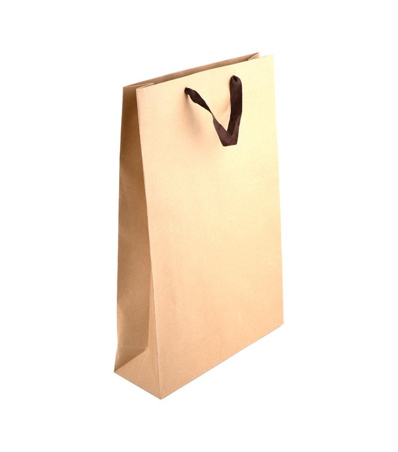 Daiso Kraft Paper Bag, Brown, 52.73 x 39.62 x 11 cm, Large Eco-Friendly Shopping & Gift Carry Bag with Strong Handles - Image 2