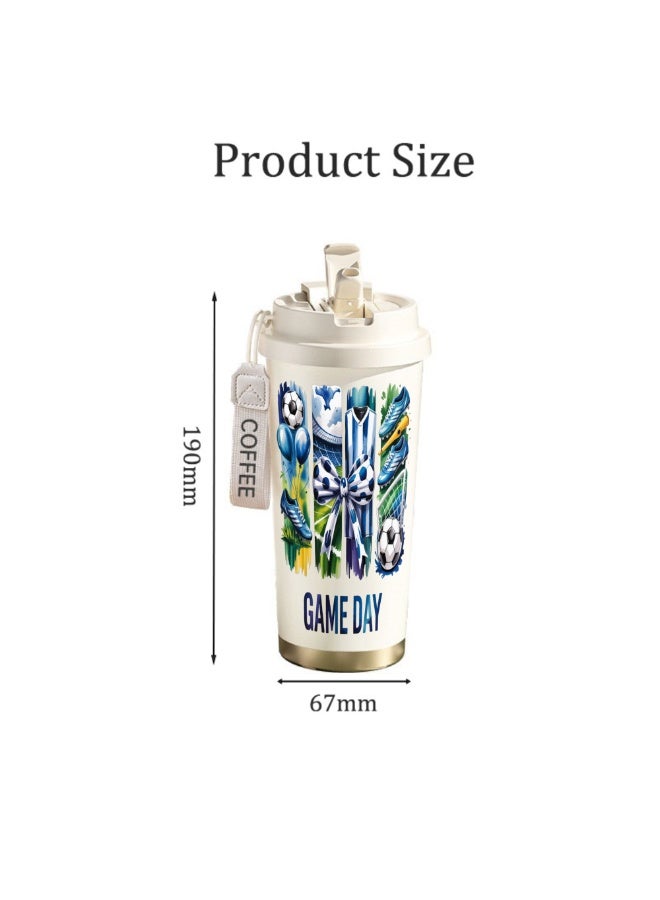 FIFA 520ml World Cup Printed Stainless Steel Insulated Water Bottle Double Wall Vacuum Thermal Flask Leakproof Cup for Hot & Cold Drinks - Image 2