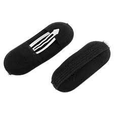 Artifice 2 Pcs Black Sponge Hair Clip Volume Padding Bun Updo Hair soft Bumpits with Tic Tak Clips - Image 3