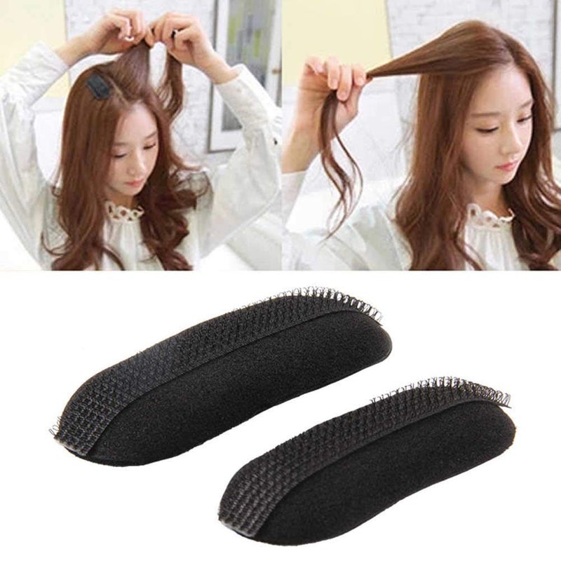 Artifice 2 Pcs Black Sponge Hair Clip Volume Padding Bun Updo Hair soft Bumpits with Tic Tak Clips - Image 5