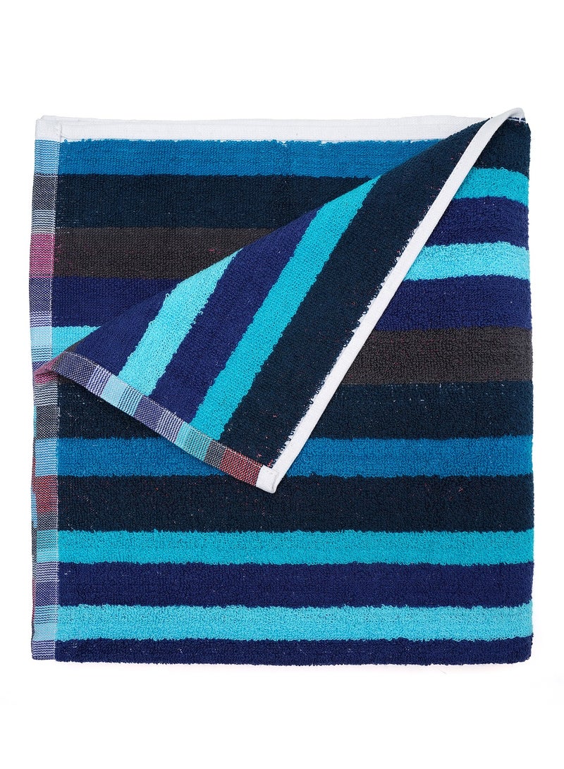 Home-Tex Design Hometex Design 4 Piece Set 100% Cotton 550 GSM Highly Absorbent Multiclolur Striped Bath Towel Perfect for Home and SPA 70x140 cm - Image 5