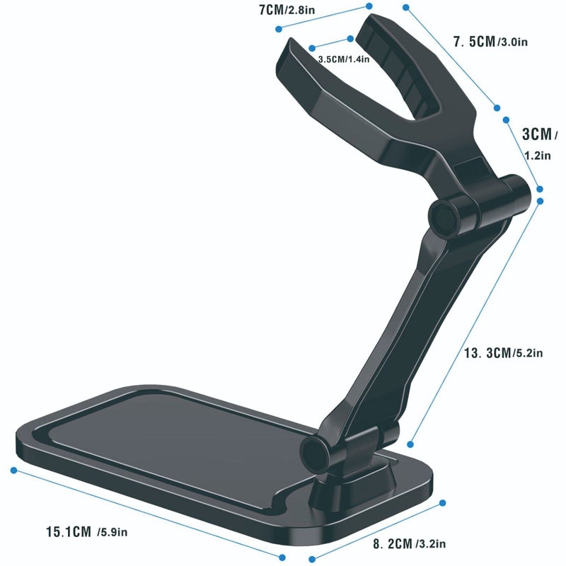 Universal Barcode Scanner Stand Hands Free Scanning Cradle Holder Adjustable Angle Height Desk Support Base - Image 3