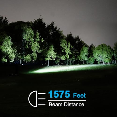 GOODSMANN Rechargeable Spotlight Waterproof Flashlight up to 4500 Lumen Handheld Searchlight Hunting Light with EVA Carrying Case USB Adapter Car Charger 9924-H101-02 - Image 4