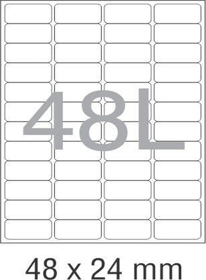 GMP Multipurpose Label for Inkjet/Laser Printer 48 Label (Size of Lable 48 mm x 24 mm) in A4 Sheet (100 Sheet) - Image 2