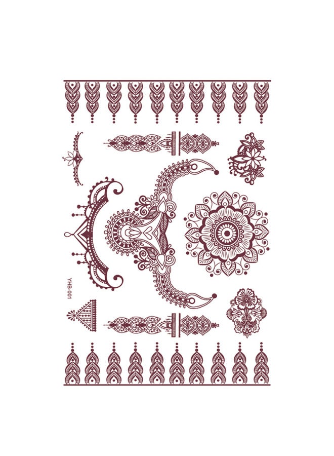 Mehendi Stickers Henna Mehendi stencil Tattoo Sticker for Hands Temporary Waterproof Mehndi Tattoo Body Art for Women & Girls - Image 1
