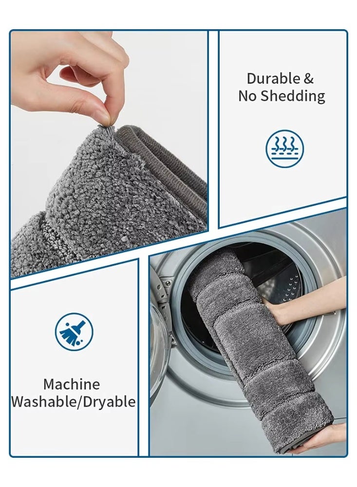 50x80cm Bathroom Rug Mat, Extra Soft Absorbent Premium Bath Rug, Non-Slip Comfortable Bath Mat, Carpet for Tub, Shower, Bath Room, Machine Washable,Grey - Image 5