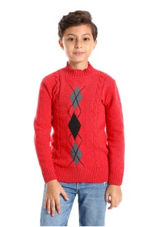 Caesar Wool Boys Pullover With Multi Design  - Image 1