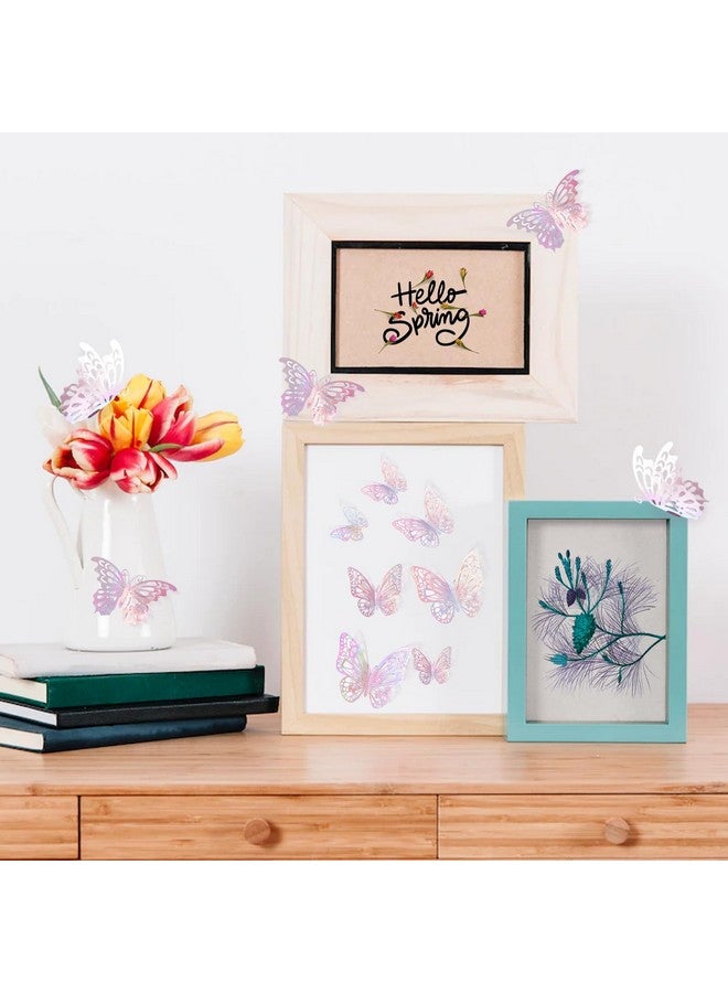 Aixoom 72 PCS Laser Pink Butterfly Decorations, 3D Butterfly Decorations with 3 Styles 3 Sizes, Removable Wall Decor Stickers - Image 4