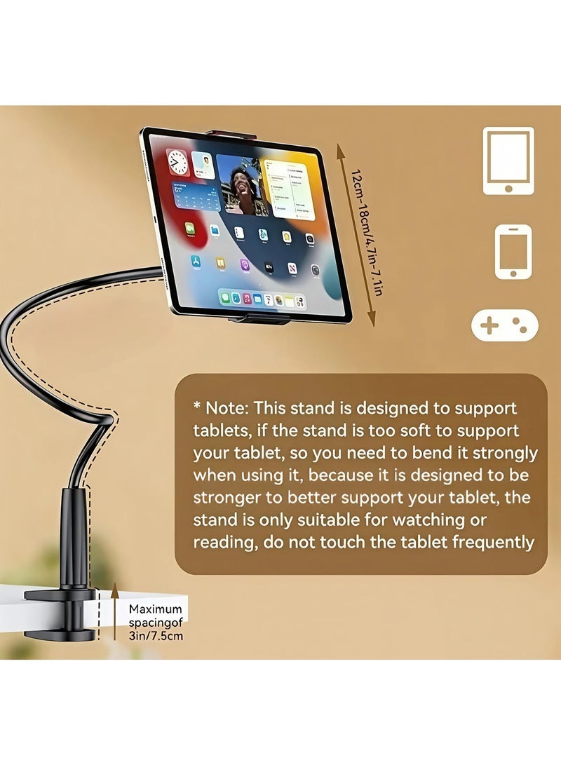 IPad and phone universal stand, portable metal phone stand, lazy phone stand, 360 degree rotatable, suitable for beds, kitchens, and living rooms, perfect for stable alloy phone stands for 4-7.2-inch iPhone 15/14/13/12/11 X Xr ProMax and iPad, Google Pixel, Samsung Galaxy S, and iPad mini - Image 3