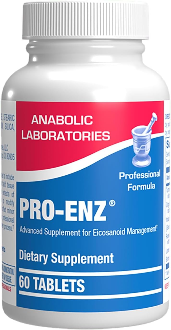 Anabolic Laboratories مكمل دعم المفاصل برو ENZ تركيبة سريرية مكمل الكركم والبوسويليا لدعم حركة وراحة الغضاريف بالإضافة إلى إدارة الإيكوسانويد مع إنزيمات بروتوليتية 60 قرص - Image 1
