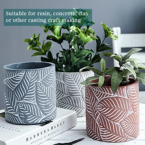 Wehous 2PCS Large Resin Molds Silicone, Concrete Planter Mold, 2.95" Project Inner Diameter, Cylinder Organizer Container Jar Succulent Flower Pot Plaster Clay Craft Making Kit Resin Supplies - Image 3