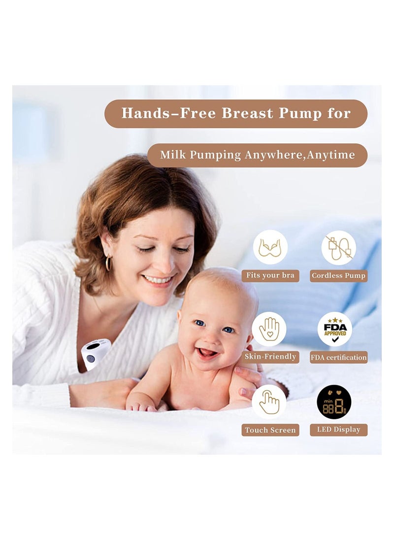 Gonice Electric Wearable Breast Pump, Portable Wireless Breastfeeding Pump Hand Free Breastpump, 2 Modes, 9 Adjustable Suction Level  - Image 5