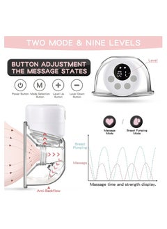 Electric Wearable Breast Pump, Portable Wireless Breastfeeding Pump Hand Free Breastpump, 2 Modes, 9 Adjustable Suction Level - pzsku/Z4267C9C75A614B8E1E1FZ/45/_/1670229301/b5b824cc-72ca-4d9a-b41f-7d72a800f11f