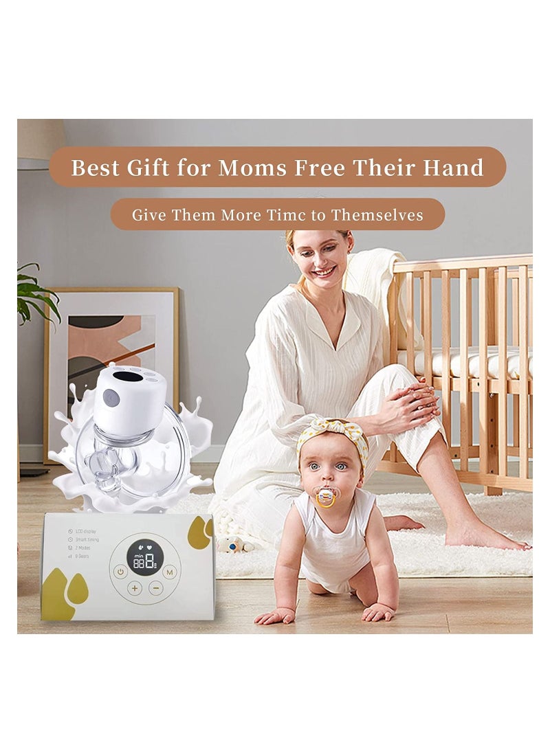 Gonice Electric Wearable Breast Pump, Portable Wireless Breastfeeding Pump Hand Free Breastpump, 2 Modes, 9 Adjustable Suction Level  - Image 4