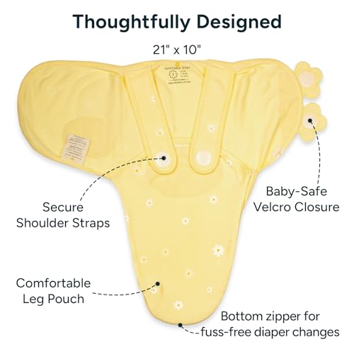 NINTARABABY Swaddle Wrap – Premium Organic Cotton, Wake Me Not Swaddle with Baby-Safe Velcro, Ultra-Soft & Snug Newborn Sleep Sack, Breathable Swaddling Blanket, Gift for Infant 0-3 Months - Image 3