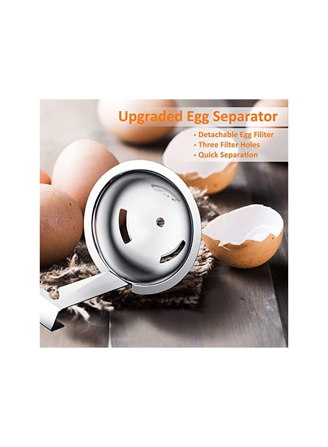 KASTWAVE Cracker Egg Separator Tool, KASTWAVE Handheld Egg Opener with Egg Yolk White Separator Food Grade Eggshell Cutter Creative Kitchen Gadgets  - Image 3