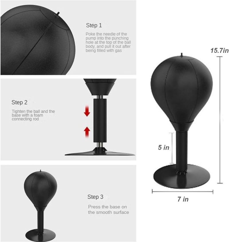 Swabs ® Punching Ball, Freestanding Punching Ball, German Professional Set for Adults, Suction Cups, High Resilience, Practice, Quiet Specification, Adjustable Height - Image 3