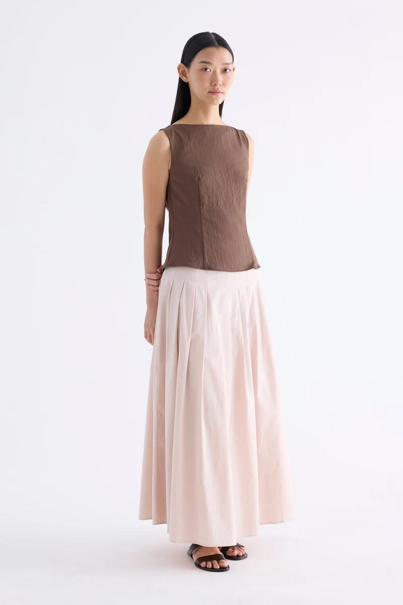The Editor's Market Afina Boat-Neck Top