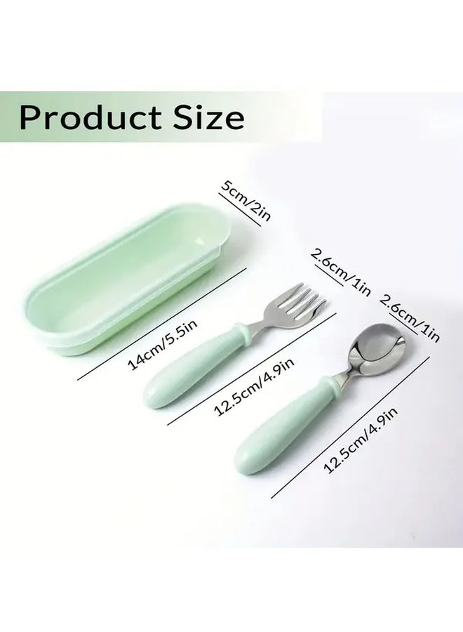 Personalized Pink Stainless Steel Cutlery Set Custom Engraved Spoon And Fork Gift - Image 5