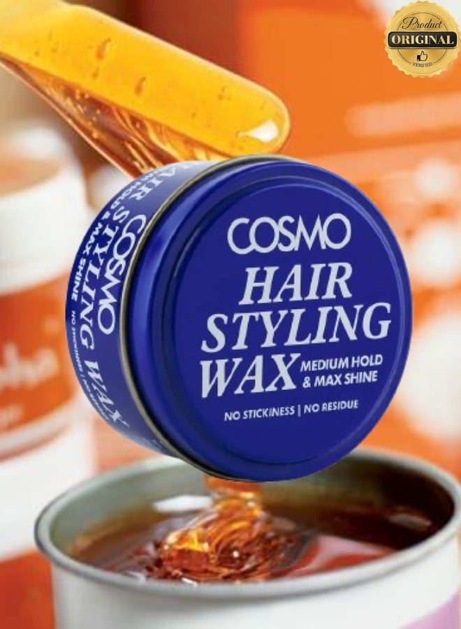 COSMO 10 Pieces Hair Styling Wax Medium Hold And Max Shine No Stickiness No Residue  - Image 2