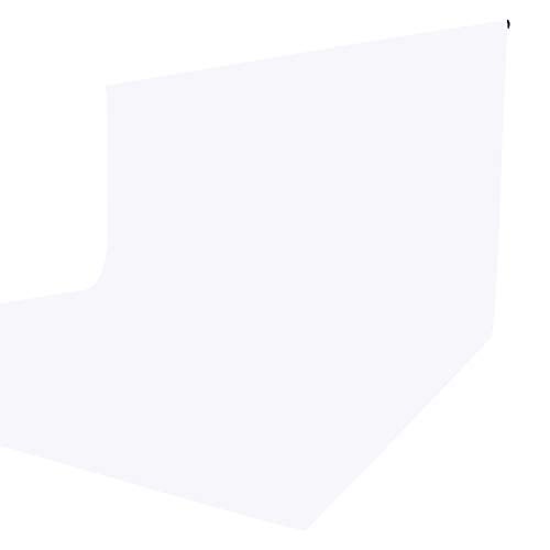 ISSUNTEX 10X24 ft Background Muslin Backdrop Photo Studio Collapsible High Density Screen for Video Photography and TelevisionWhite
