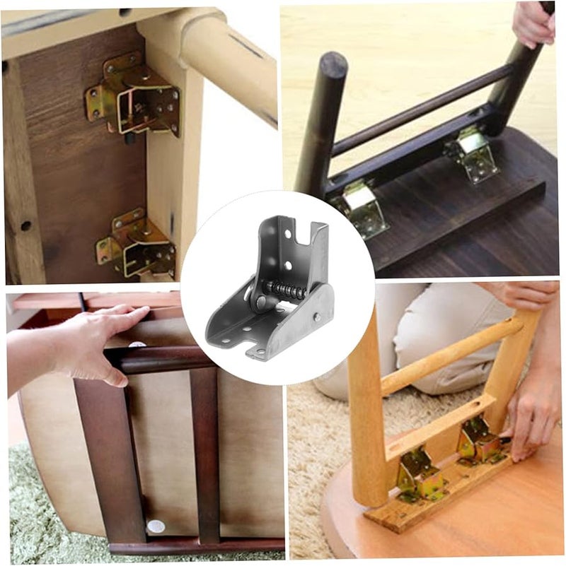 4Pcs Self Locking Folding Hinge For Furniture Tables Beds Workbenches Space Saving - Image 5