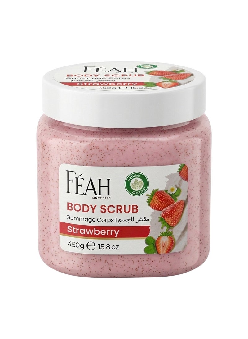 فياح مقشر الجسم بالفراولة من فيا 450 غرام - مقشر ومنعم للبشرة - Image 1