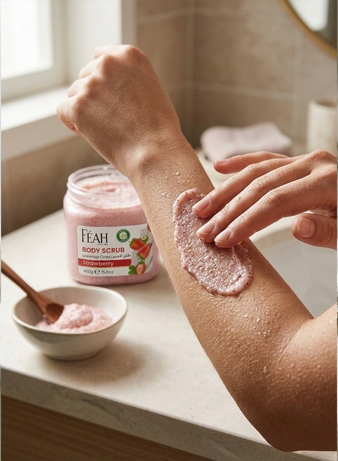 فياح مقشر الجسم بالفراولة من فيا 450 غرام - مقشر ومنعم للبشرة - Image 5