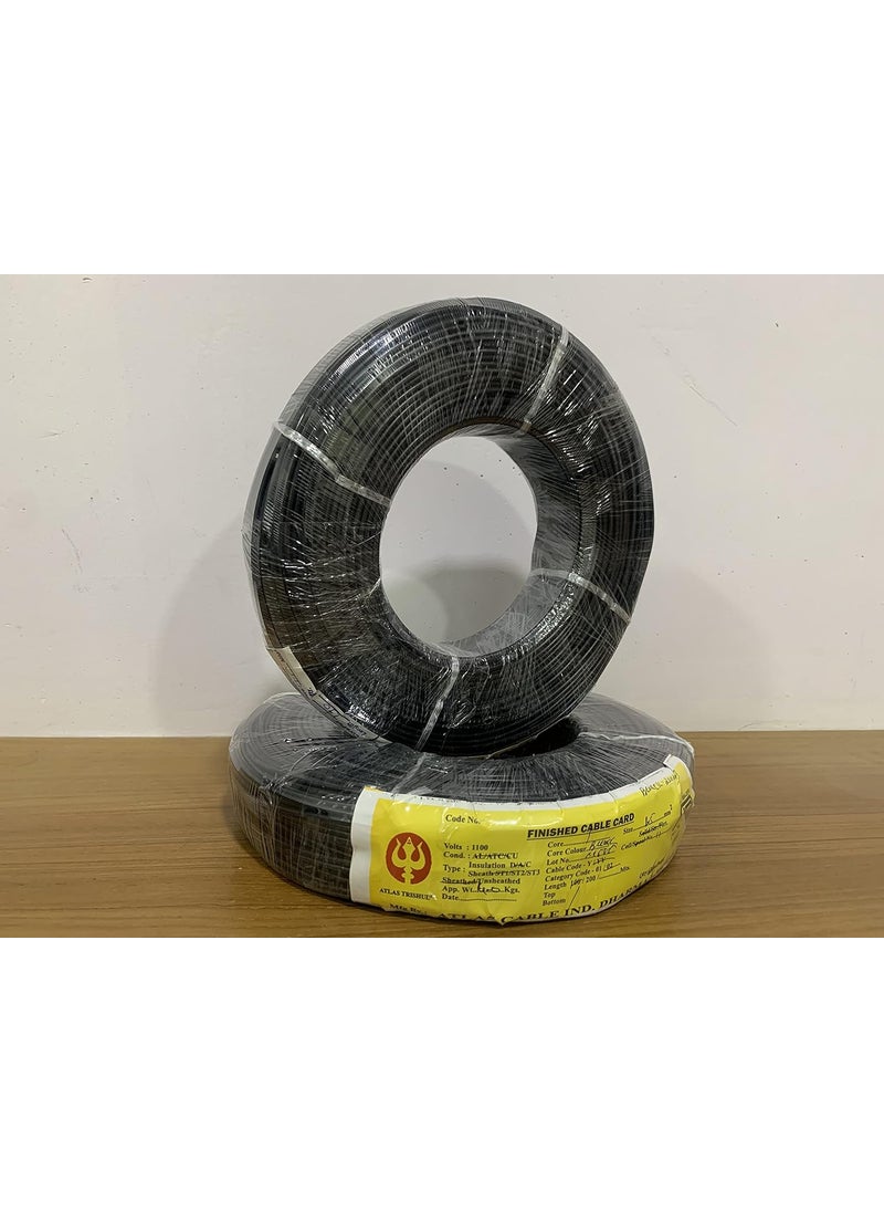 Generic 15 Sqmm x 1 Core Black Atlas Trishul Make 100 Mts 