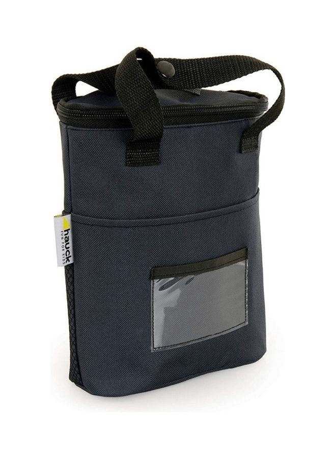 Hauck Refresh Me Outdoor Insulated Bottle Bag for two Bottles with Vecro Strap and Mesh Pocket for Pram Stroller Pushchair  – Grey - Image 1