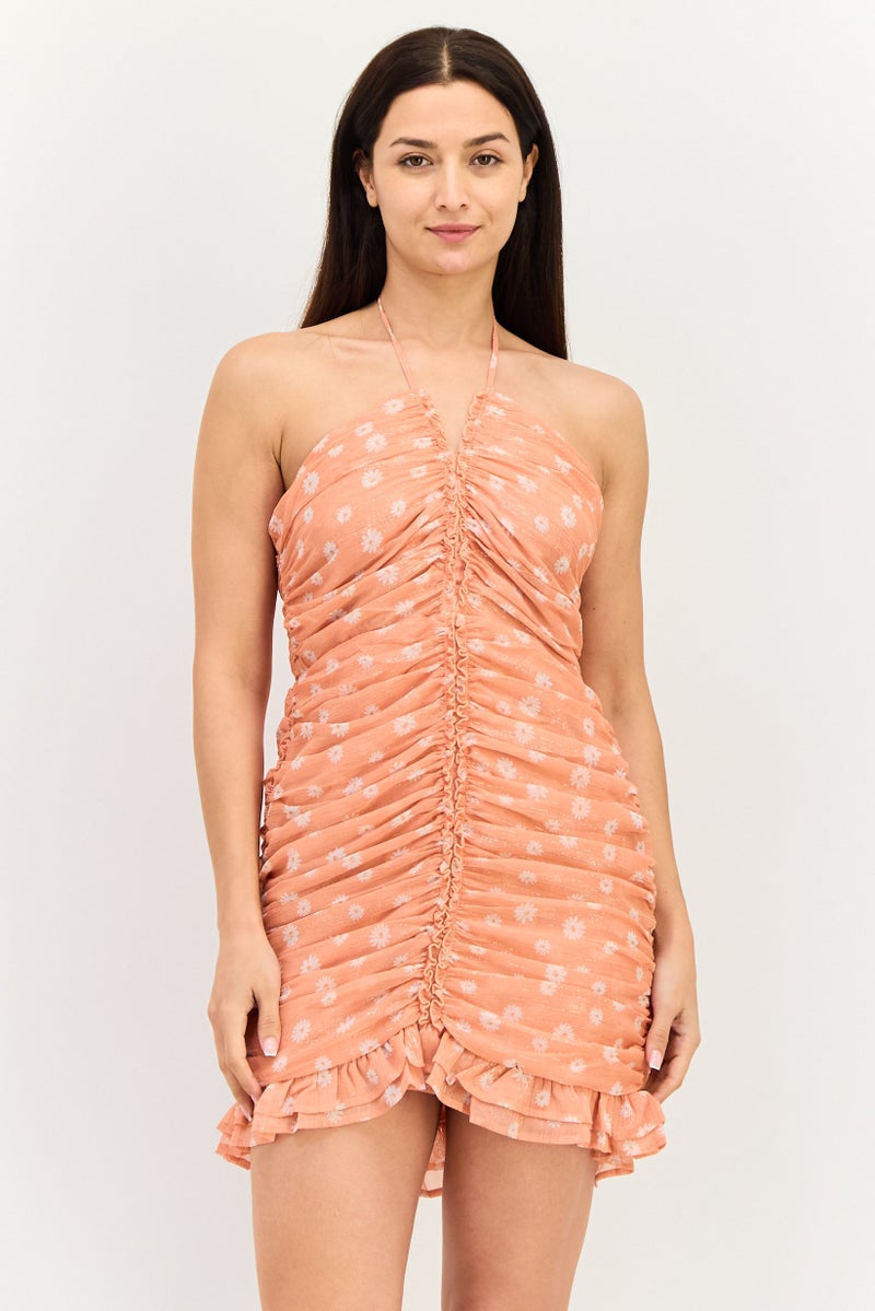 FOREVER 21 Women Floral Print Bodycon Dress, Multicolor - Image 1