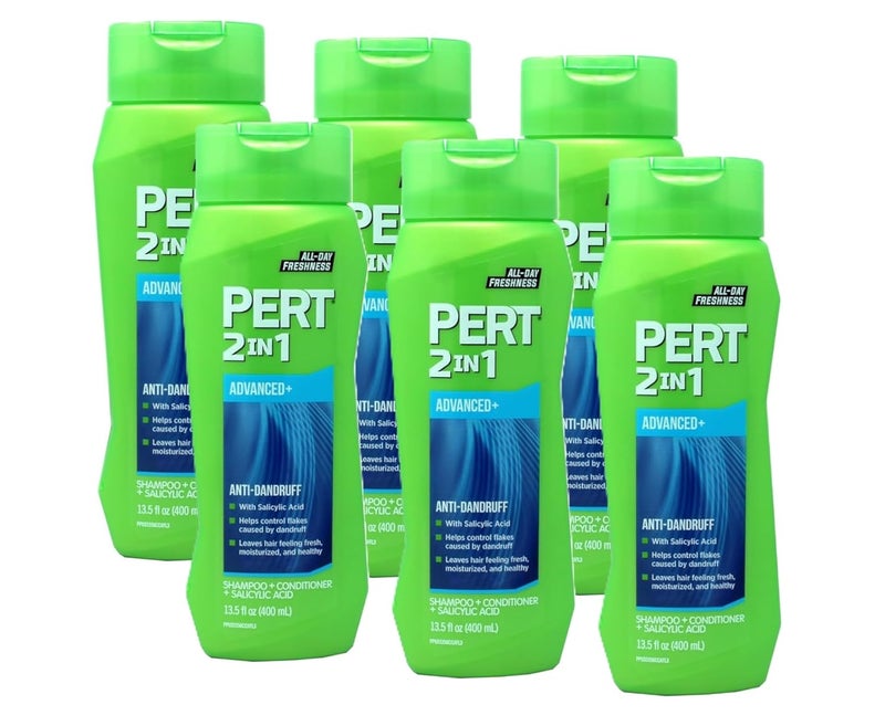 PERT 2 IN 1 Shampoo and Conditioner AntiDandruff 135 Fl Oz Pack of 6