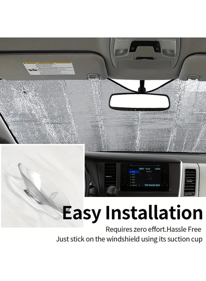 Beauty Glitter Eyelash Car Sunshade Easy Install Windshield UV Protection for Vehicles - Image 3