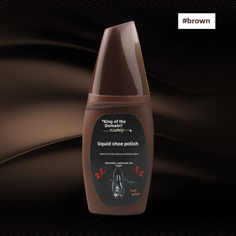 Sheepskin Leather Shoe Polish  Protector Brown 75ml Domain King Liquid Shoe Polish 