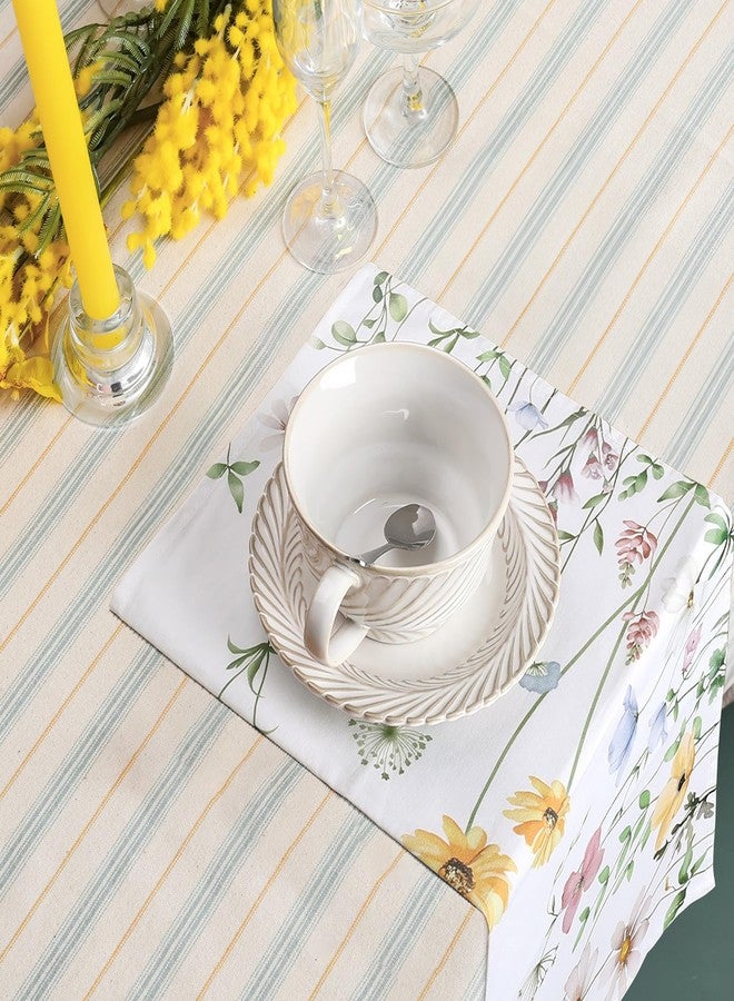 Arquiel Floral Butterfly Napkins, 18×18 Inch French Country Dinner Cloth Napkins Set of 6, Washable Cotton Soft Absorbent Square Napkins for Dining Kitchen Party Wedding Decoration - Image 2