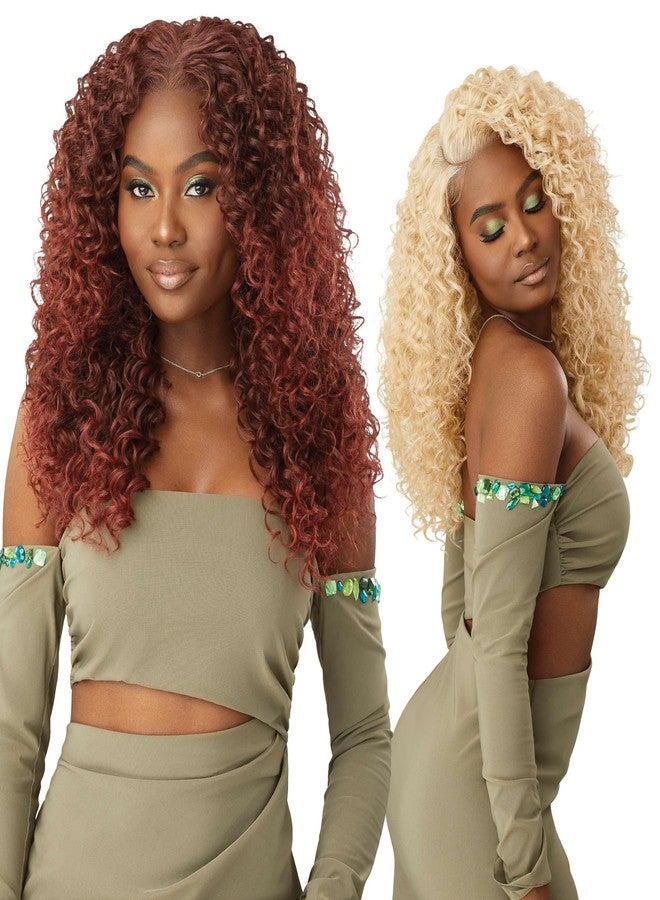 Outre 6X5 Pre-Cut Lace Closure Wig - Human Hair Blend - Dominican Curly 22" (JET BLACK 1) - Image 1