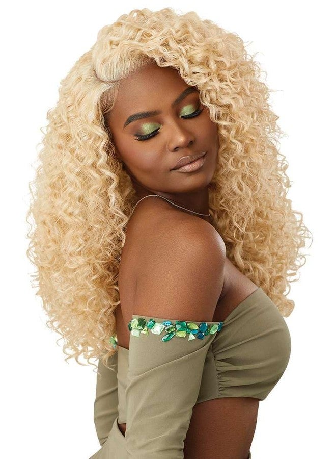 Outre 6X5 Pre-Cut Lace Closure Wig - Human Hair Blend - Dominican Curly 22" (JET BLACK 1) - Image 4