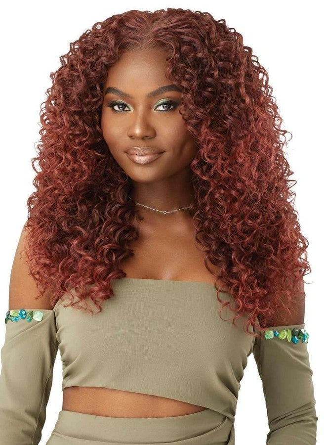 Outre 6X5 Pre-Cut Lace Closure Wig - Human Hair Blend - Dominican Curly 22" (JET BLACK 1) - Image 3