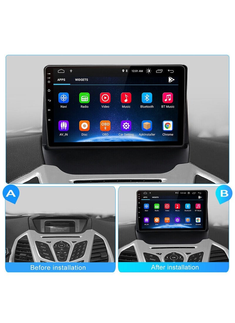 فيريكس ستيريو سيارة أندرويد لسيارة Ford EcoSport 2013-2017 ذاكرة وصول عشوائي سعتها 4 جيجابايت تدعم Apple Carplay Android Auto Wireless QLED واجهة سريعة كاميرا AHD متضمنة دعم بطاقة SIM معالج بلوتوث ثماني النو  - Image 2