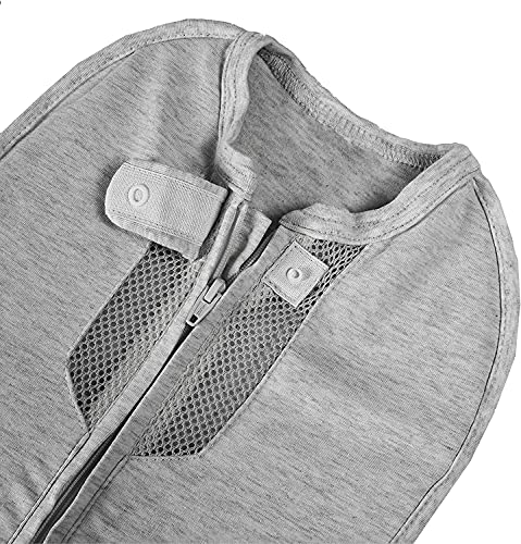 Woombie Air Nursery Swaddling Blanket - For Babies Up to 6 Months - Vented (Twilight/Heathered Gray, 14-19 lbs) - Image 4