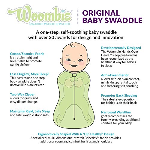 Woombie Air Nursery Swaddling Blanket - For Babies Up to 6 Months - Vented (Twilight/Heathered Gray, 14-19 lbs) - Image 2