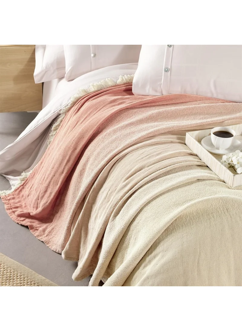 Miespiga Rainbow Cotton Gradient Jacquard Woven King Size 240X260CM Antiallergic Breathable Four Season Pique Bedspread