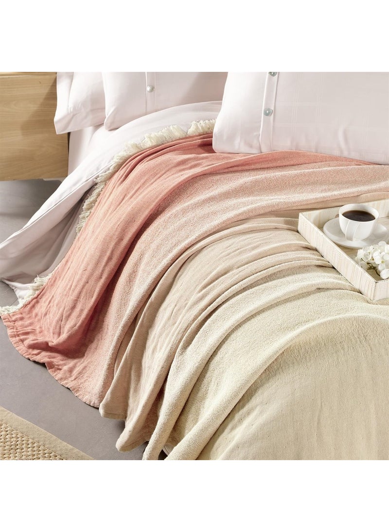 Miespiga Rainbow Cotton Gradient Jacquard Woven King Size 240X260CM Antiallergic Breathable Four Season Pique Bedspread  - Image 2
