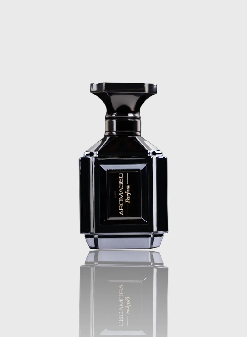 أروما 360  عطر بلاك للجنسين - برغموت، سيج، زهرة التياري، زعفران وطحالب - خالي من منتجات الحيوان - سعة 50 مل