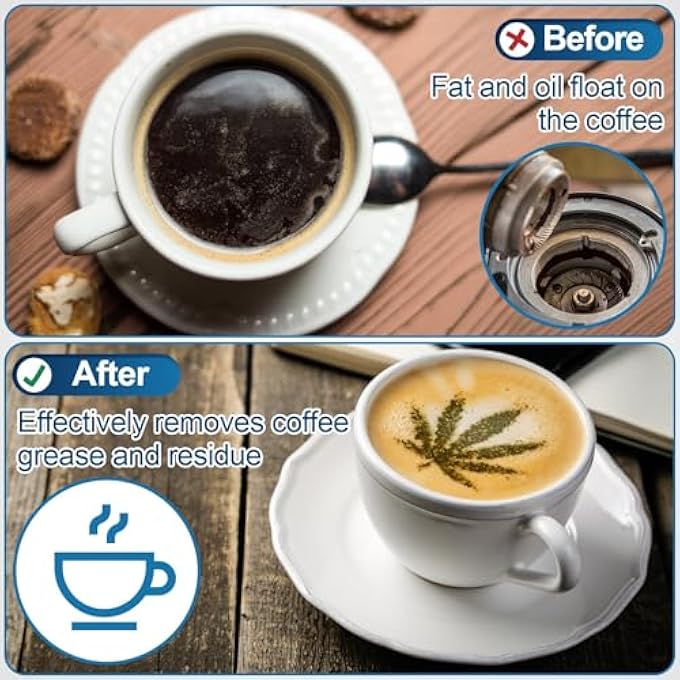 Azonee Espresso Machine Cleaning Tablets 600 Pcs Compatible With Breville Barista Express Gaggia Delonghi Jura Philips Coffee Maker Pot Descaling Tablets For Baristas Clean Coffee Grease Residue - Image 5