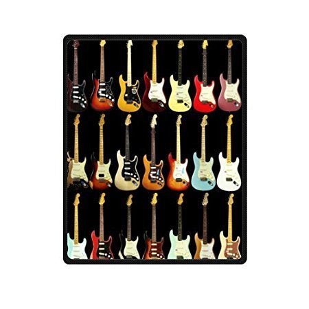 Ormis Ormis Custom Art Guitar Pattern BedSofa Soft Throw Blanket 58x80 
